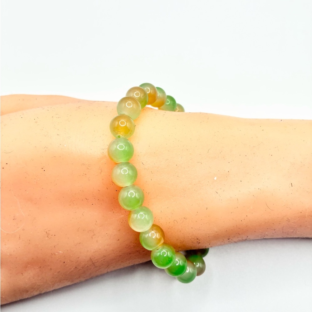 Green and Yellow Beaded Bracelet